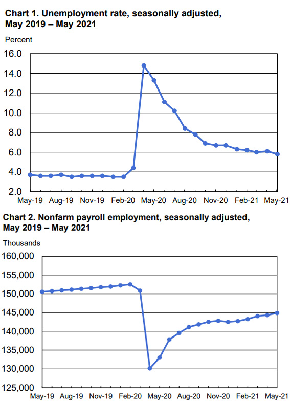 BLS Employment Situation Charts - May 2021